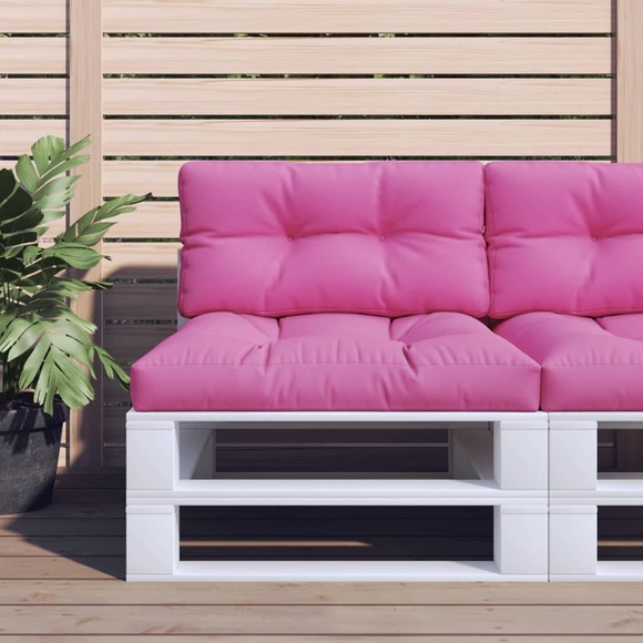 vidaXL Kissen für Palettensofa 2 Stk. Rosa Stoff