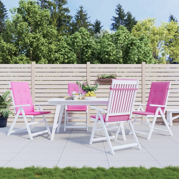 vidaXL Hochlehner-Auflagen 4 Stk. Rosa Stoff