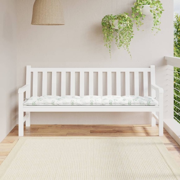 vidaXL Bankauflage Blattmuster 180x50x7 cm Stoff