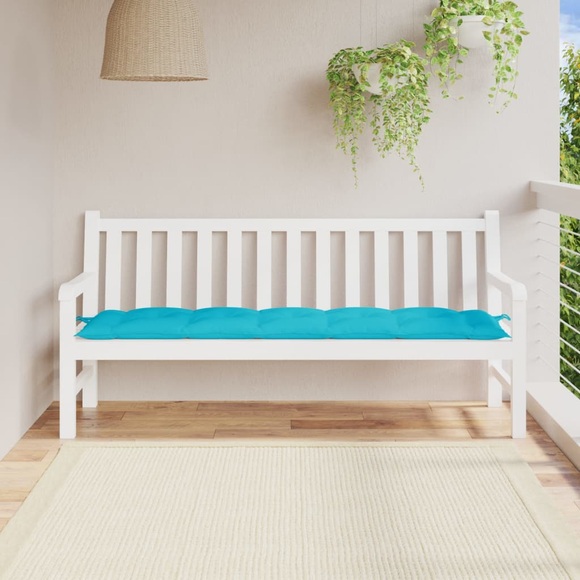 vidaXL Bankauflage Türkis 180x50x7 cm Stoff