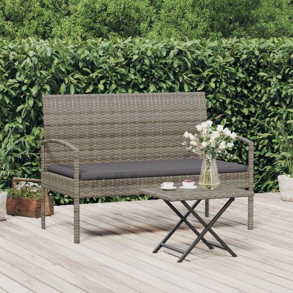 VidaXL - Gartenbank poly-rattan, One Size, Grau