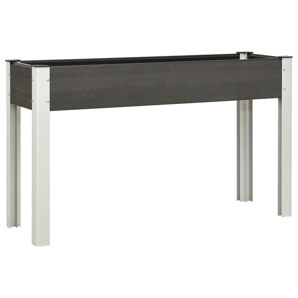 vidaXL Garten-Hochbeet Grau 120x40x75 cm WPC