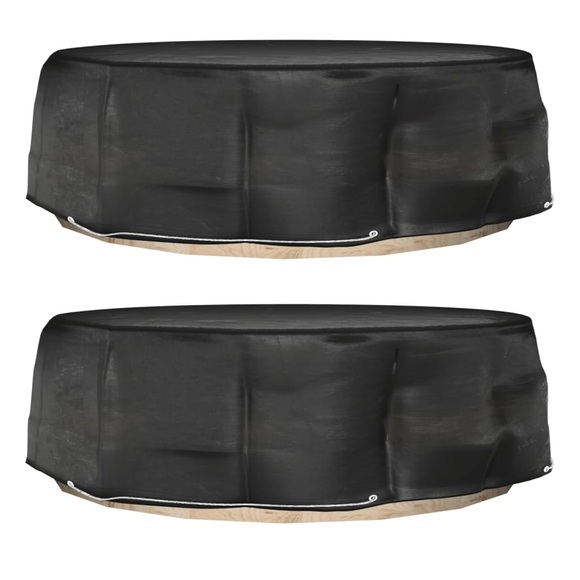 vidaXL Abdeckungen für Lounge-Insel 2 Stk. 10 Ösen Ø236x67 cm Rund