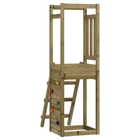vidaXL Spielturm mit Leiter Kletterwand 53x46,5x169cm Holz Imprägniert