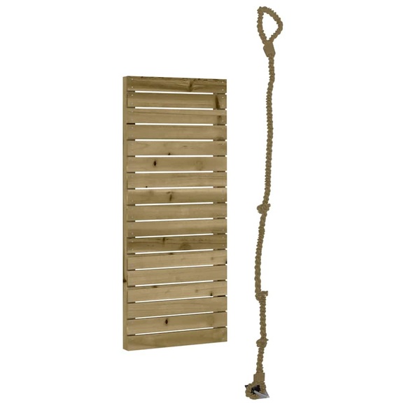 vidaXL Klettersteg mit Seil 44,5x5x108cm Kiefernholz Imprägniert