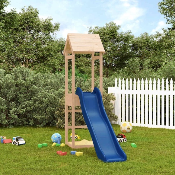 vidaXL Spielturm mit Rutsche Massivholz Kiefer