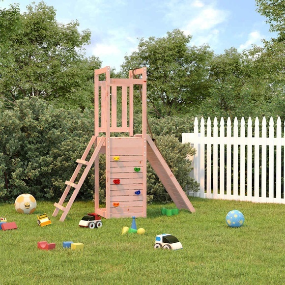 vidaXL Spielturm mit Kletterwand Massivholz Douglasie