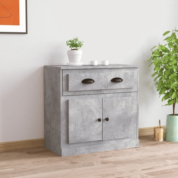 vidaXL Sideboard Betongrau 70x35,5x67,5 cm Holzwerkstoff