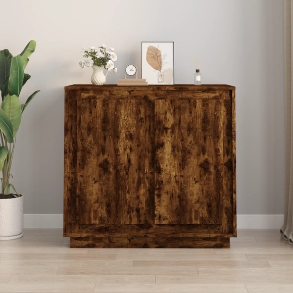 vidaXL Sideboard Räuchereiche 80x34x75 cm Holzwerkstoff