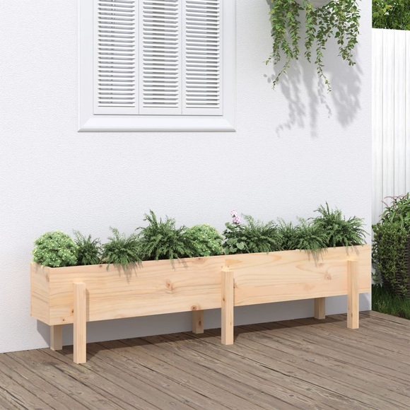 vidaXL Hochbeet 160x30x38 cm Massivholz Kiefer