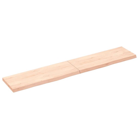 vidaXL Wandregal 160x30x4 cm Massivholz Eiche Unbehandelt