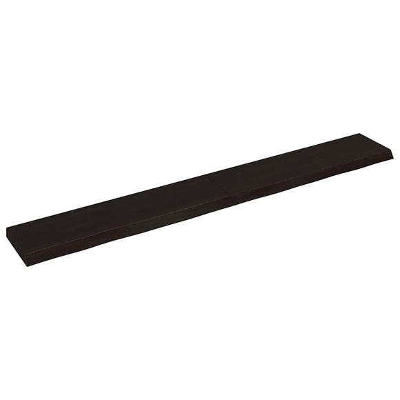 vidaXL Wandregal Dunkelgrau 220x30x6 cm Massivholz Eiche Behandelt