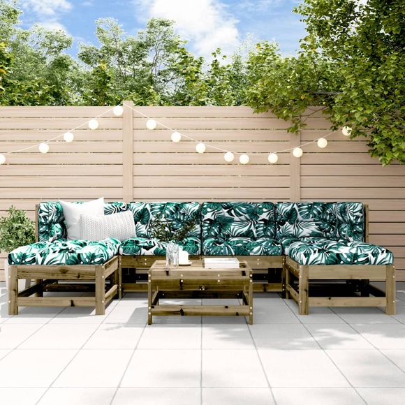 vidaXL 7-tlg. Garten-Lounge-Set Kiefernholz Imprägniert