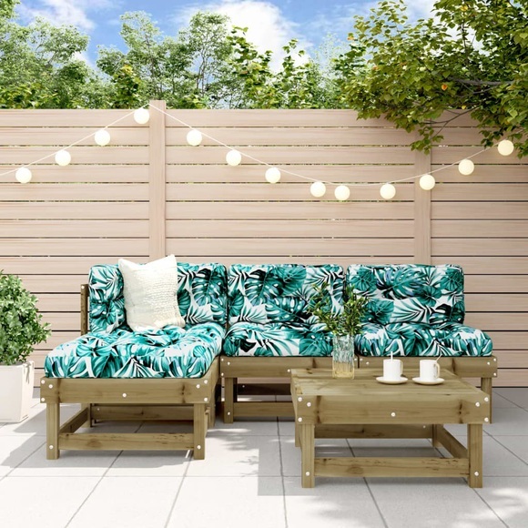 vidaXL 5-tlg. Garten-Lounge-Set Kiefernholz Imprägniert