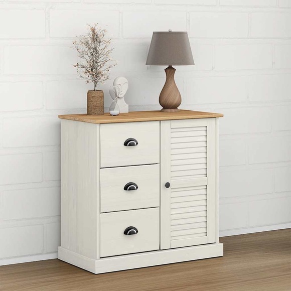 vidaXL Sideboard mit Schubladen VIGO 78x40x75 cm Massivholz Kiefer