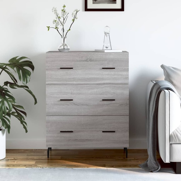 vidaXL Sideboard Grau Sonoma 69,5x34x90 cm Holzwerkstoff