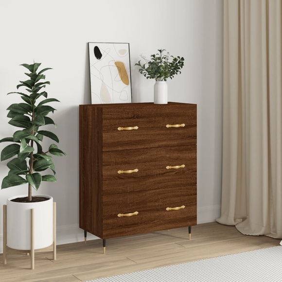 vidaXL Sideboard Braun Eichen-Optik 69,5x34x90 cm Holzwerkstoff