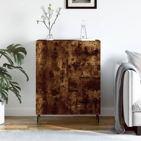 vidaXL Sideboard Räuchereiche 69,5x34x90 cm Holzwerkstoff