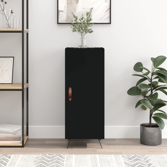 vidaXL Sideboard Schwarz 34,5x34x90 cm Holzwerkstoff