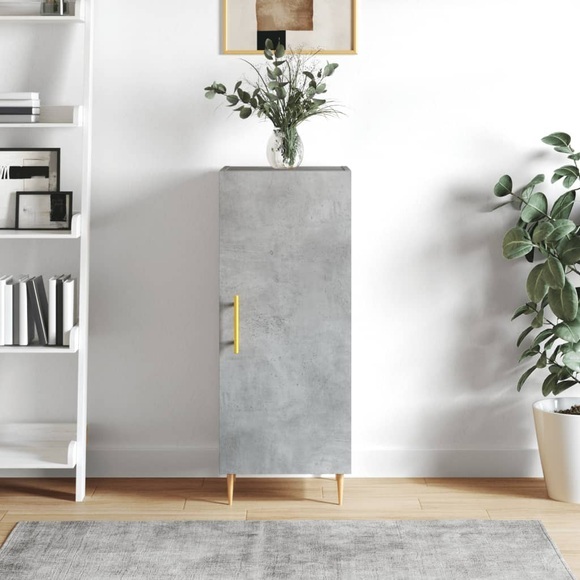 vidaXL Sideboard Betongrau 34,5x34x90 cm Holzwerkstoff