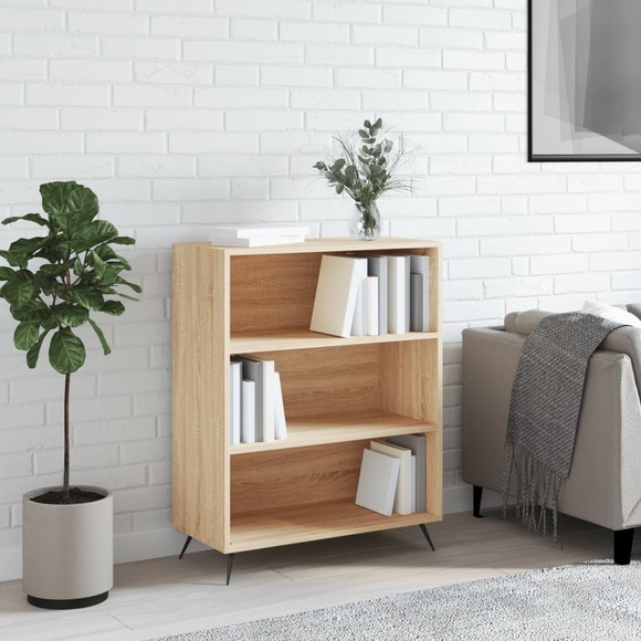 vidaXL Bücherregal Sonoma-Eiche 69,5x32,5x90 cm Holzwerkstoff