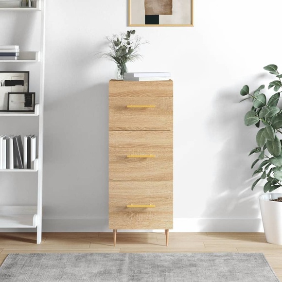 vidaXL Sideboard Sonoma-Eiche 34,5x34x90 cm Holzwerkstoff