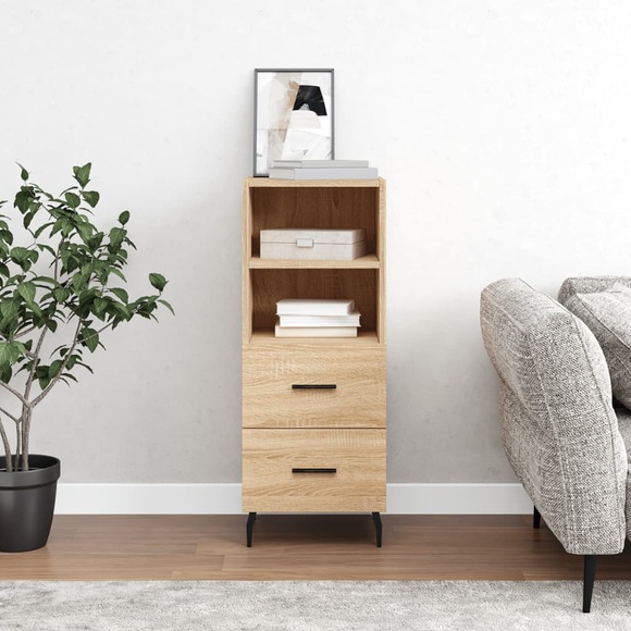 vidaXL Sideboard Sonoma-Eiche 34,5x34x90 cm Holzwerkstoff