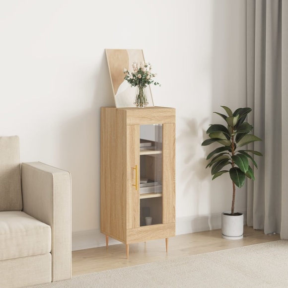 vidaXL Sideboard Sonoma-Eiche 34,5x34x90 cm Holzwerkstoff