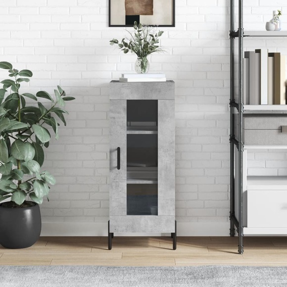 vidaXL Sideboard Betongrau 34,5x34x90 cm Holzwerkstoff