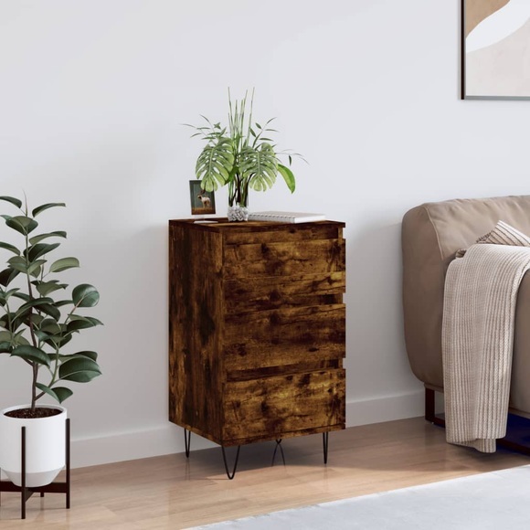 vidaXL Sideboard Räuchereiche 40x35x70 cm Holzwerkstoff