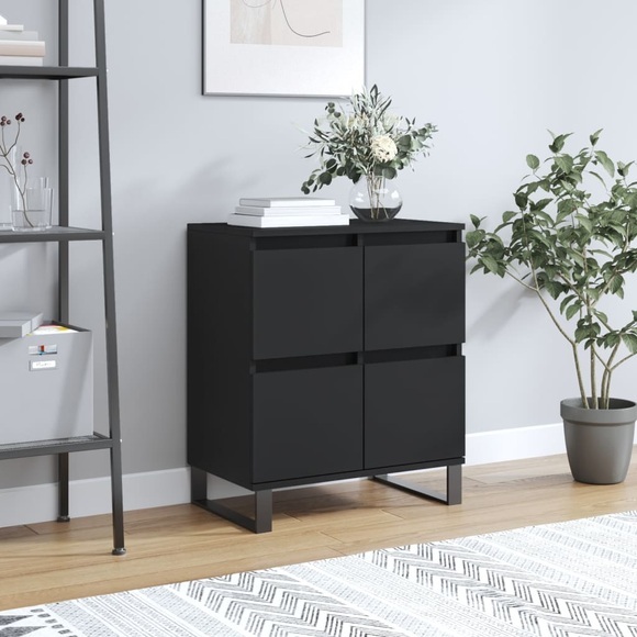 vidaXL Sideboard Schwarz 60x35x70 cm Holzwerkstoff