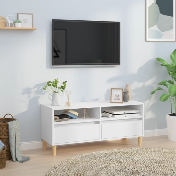 vidaXL TV-Schrank Weiß 100x34,5x44,5 cm Holzwerkstoff