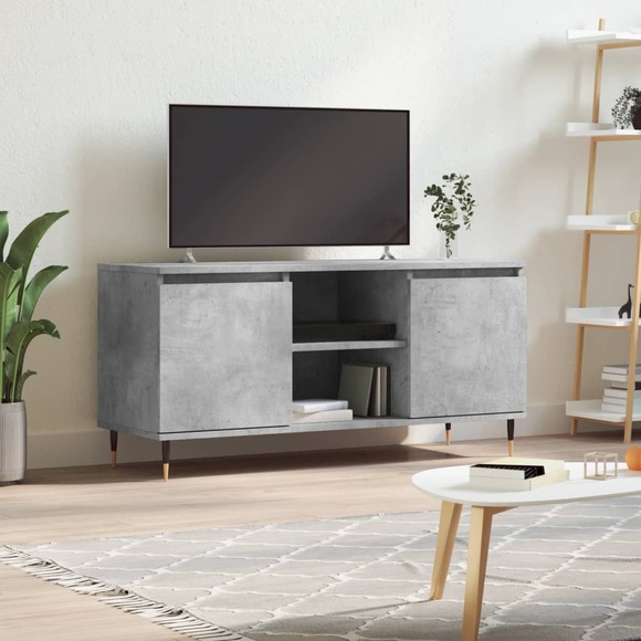 vidaXL TV-Schrank Betongrau 104x35x50 cm Holzwerkstoff