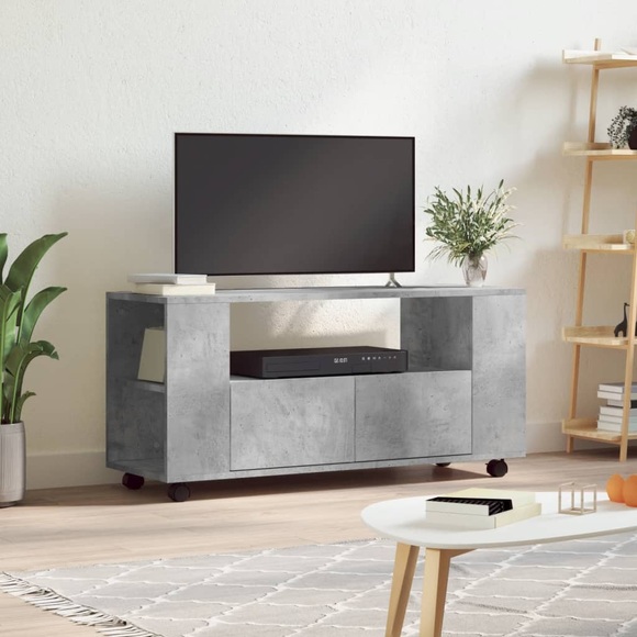 vidaXL TV-Schrank Betongrau 102x34,5x43 cm Holzwerkstoff