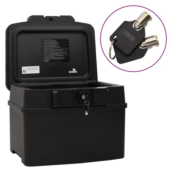 vidaXL Tresorbox Schwarz 44x37x34 cm Polypropylen