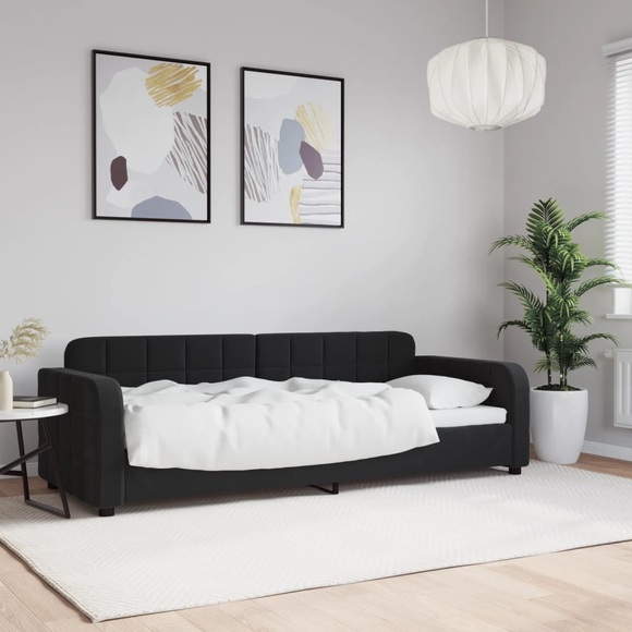 vidaXL Tagesbett Schwarz 80x200 cm Samt