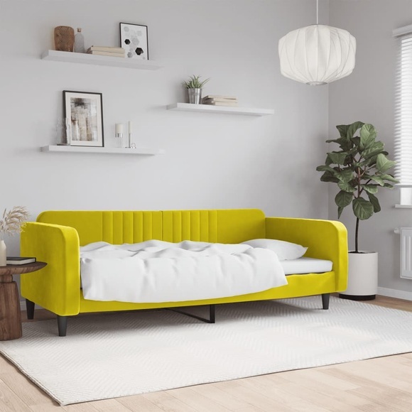 vidaXL Tagesbett Gelb 90x200 cm Samt