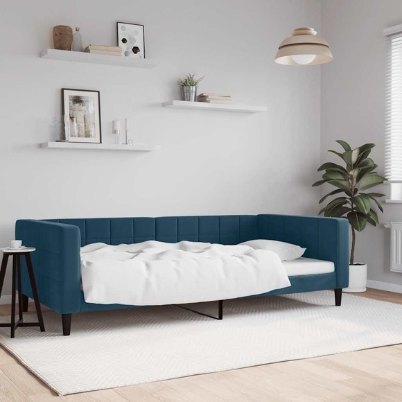 vidaXL Tagesbett Blau 100x200 cm Samt