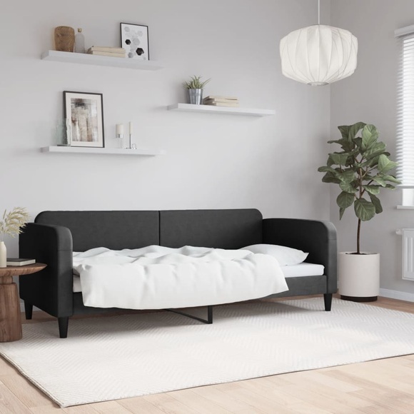 vidaXL Tagesbett Schwarz 80x200 cm Stoff