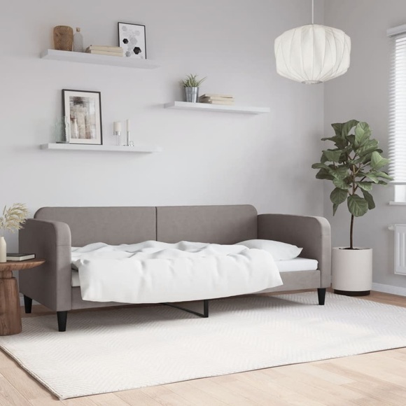 vidaXL Tagesbett Taupe 80x200 cm Stoff