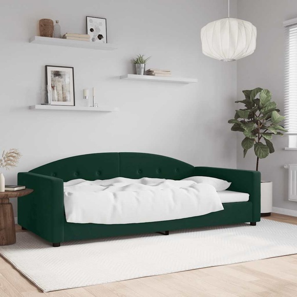 vidaXL Tagesbett Dunkelgrün 100x200 cm Samt