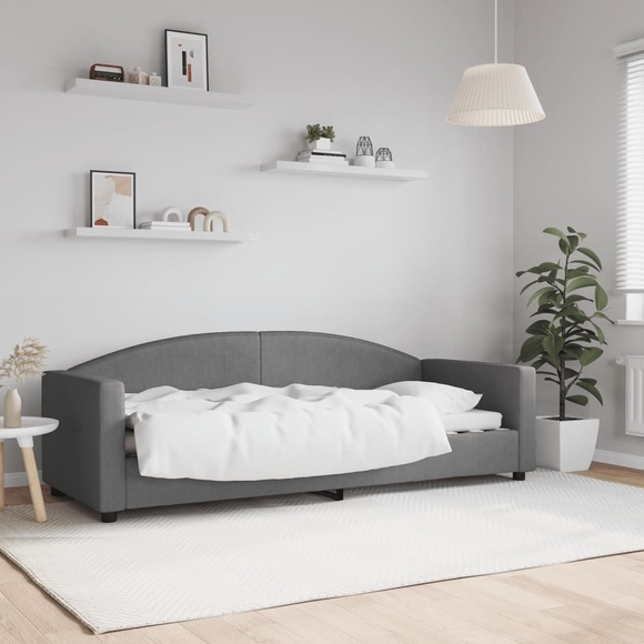 vidaXL Tagesbett Dunkelgrau 80x200 cm Stoff