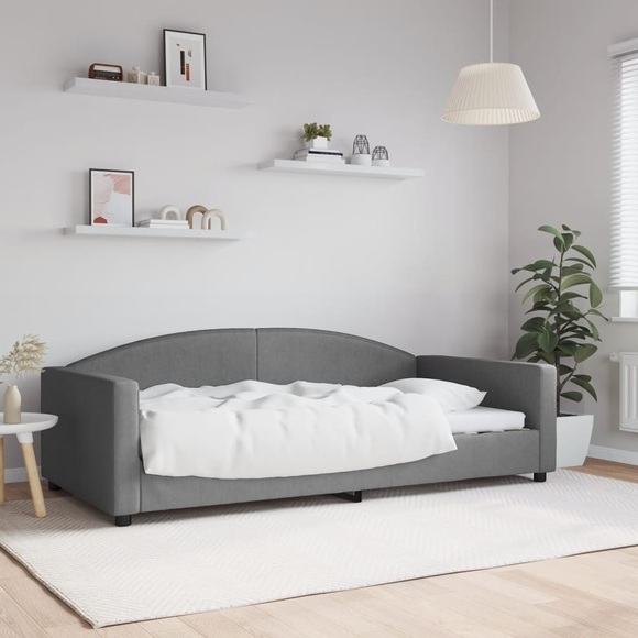 vidaXL Tagesbett Dunkelgrau 100x200 cm Stoff