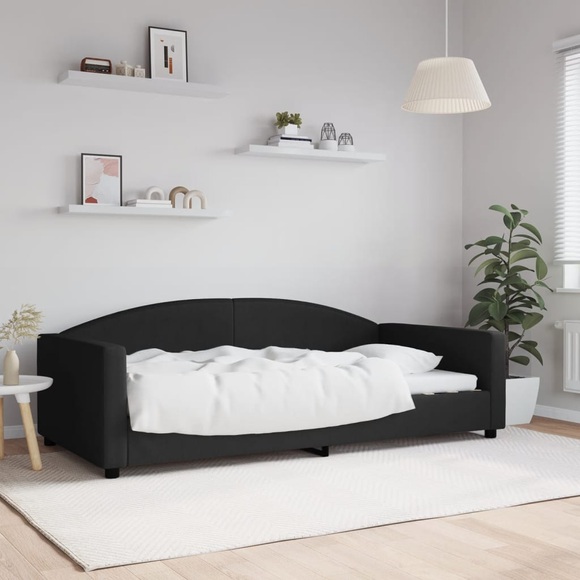 vidaXL Tagesbett Schwarz 100x200 cm Stoff