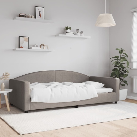 vidaXL Tagesbett Taupe 100x200 cm Stoff