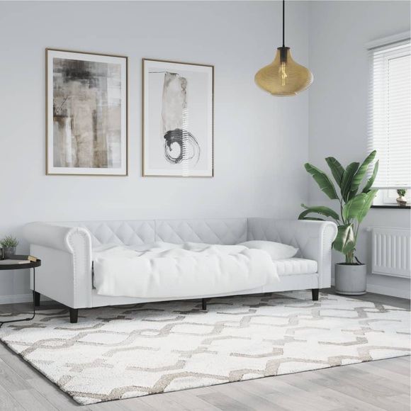 vidaXL Tagesbett Weiß 80x200 cm Kunstleder