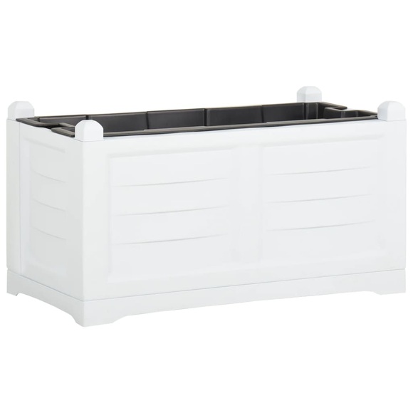 vidaXL Blumenkasten Weiß 80x42,5x42 cm PP
