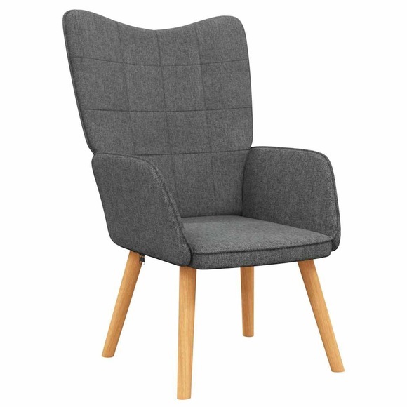 vidaXL Relaxsessel 62x68,5x96 cm Dunkelgrau Stoff