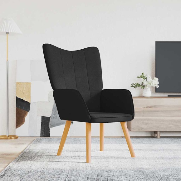 vidaXL Relaxsessel 62x68,5x96 cm Schwarz Stoff