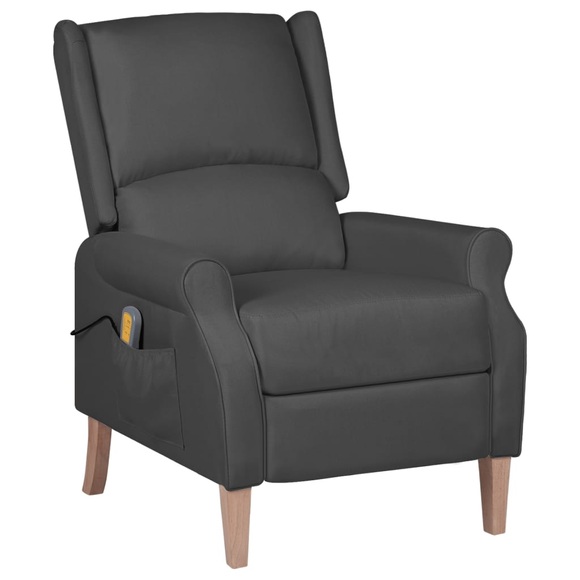 vidaXL Massagesessel Dunkelgrau Stoff